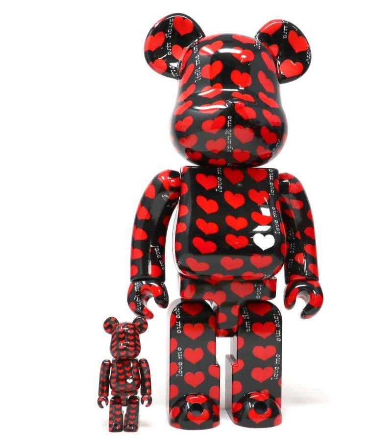 400% + 100% Bearbrick Black Heart