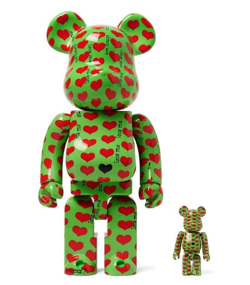 400% + 100% Bearbrick Green Heart